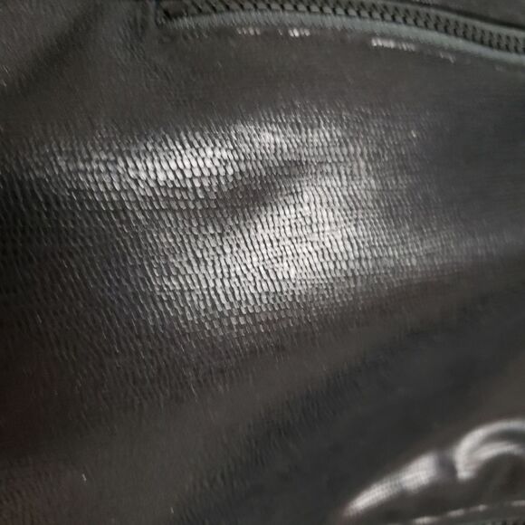 Columbia Omni-Heat waterproof black moto jacket, size large Faux Leather Sz L - Picture 4 of 14